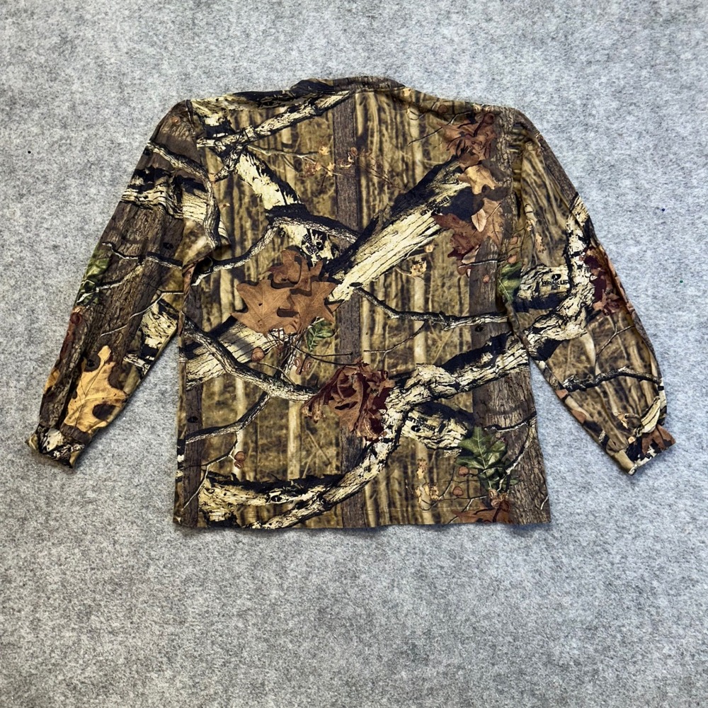 Mossy Oak Long Sleeve Shirt Mens Medium Brown Camo Break-Up Infinity
